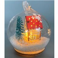 RETLUX RXL 365 Glaskugel mit Dekoration Haus 1 LED WW - Weihnachtsbeleuchtung