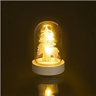 RETLUX RXL 320 Weihnachts-Glaskuppel Glasglocke klein Micro Rentier 1 LED - Weihnachtsbeleuchtung