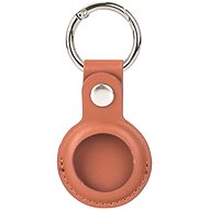 RhinoTech PU Key Case for Apple AirTag Brown - AirTag Key Ring