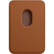 Apple Bőr pénztárca MagSafe-val iPhone - hez nyerges, barna - MagSafe tárca