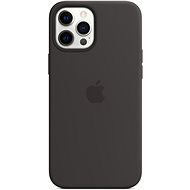Apple iPhone 12 Pro Max fekete szilikon MagSafe tok - Telefon tok