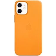 Apple iPhone 12 Mini Leather Case with MagSafe, Marigold Orange - Phone Cover
