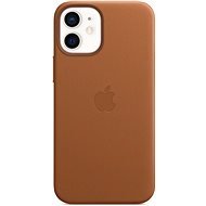 Apple iPhone 12 Mini vörösesbarna bőr MagSafe tok - Telefon tok