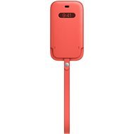 Apple iPhone 12 mini Kožený návlek s MagSafe citrusovo-ružový - Puzdro na mobil