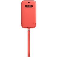 Apple iPhone 12 Pro Max pink citrus bőr MagSafe tok - Mobiltelefon tok