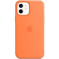Apple iPhone 12 and 12 Pro Silicone Case with MagSafe, Kumquat Orange - Phone Cover