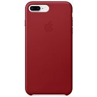 iPhone 8 Plus/7 Plus Kožený kryt červený - Kryt na mobil