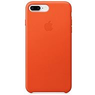 iPhone 8 Plus/7 Plus Kožený kryt jasne oranžový - Kryt na mobil