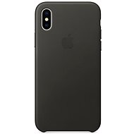 iPhone X Lederhülle Grau - Handyhülle
