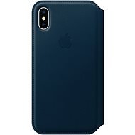 iPhone X Leather case Folio space blue - Phone Case