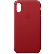 iPhone XS Kožený kryt červený - Kryt na mobil