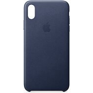 iPhone XS Max Kožený kryt polnočná modrá - Kryt na mobil