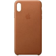 iPhone XS Max Leather Cover Saddle Brown - Phone Cover