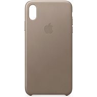 iPhone XS Max Leather Cover Smoke Grey - Phone Cover