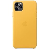 Apple iPhone 11 Pro Max Kožený kryt hrejivo žltý - Kryt na mobil