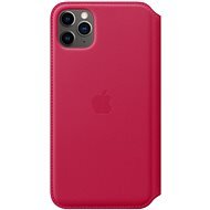 Apple iPhone 11 Pro Max Folio bőrtok - málnapiros - Telefon tok