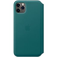 iPhone 11 Pro Max Leather Folio - Peacock - Phone Cover