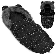 Ricokids Elmi, for stroller and sled, black with triangles - Stroller Footmuff