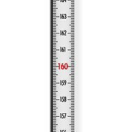 Richter Stick-on tape measure white steel with zero at the bottom 2 m - Metre