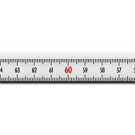 Richter Stick-on tape measure white steel with zero right 2 m - Metre