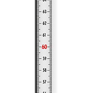 Richter Stick-on tape measure white steel with zero at the bottom 1 m - Metre