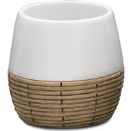 Ridder Safari glass, brown/white - Toothbrush Holder Cup