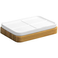 Ridder Amara Soap Dish, Bamboo/Polyresin, White 2244301 - Soap Dish