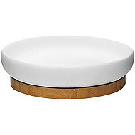 Ridder Fancy Soap Dish, Bamboo/Ceramic, White 2126301 - Soap Dish