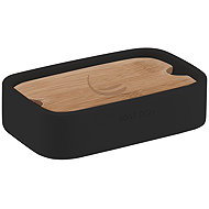 Gedy Ninfea Soap Dish, Bamboo/Polyresin, Black 131114 - Soap Dish