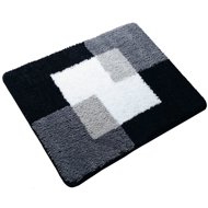 Ridder Coins Bathroom mat 55 × 50 cm with anti-slip 100% polyester, grey, 7103807 - Bath Mat