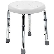 Ridder Chair with adjustable height, white perforated seat, 150 kg capacity, A170101 - Showe Seat