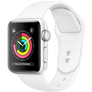 Refurbished Apple Watch Series 4 40mm Silver Aluminium with White Sports Strap - Smart Watch