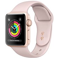 Refurbished Apple Watch Series 4 40mm Gold Aluminium with Sand-Pink Threaded Sports Strap - Smart Watch