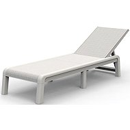 KETER Garden lounger with adjustable backrest MALLORCA, white - Garden Lounger
