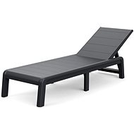 KETER Garden lounger with adjustable backrest FORMENTERA, graphite - Garden Lounger