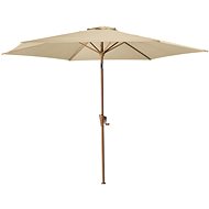 ROJAPLAST Tilting parasol WOOD, beige, 3 m - Sun Umbrella