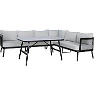 ROJAPLAST Garden furniture set EDINBURGH, corner aluminium - Garden Furniture