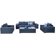 ROJAPLAST Garden furniture set MIAMI, rattan - anthracite - Garden Furniture