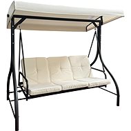 ROJAPLAST Metal garden swing PARIS, beige - Garden Swing