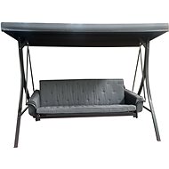 ROJAPLAST Garden swing for 3 persons MADRID, grey - Garden Swing