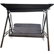 ROJAPLAST Garden swing for 3 persons RATTAN, brown - Garden Swing