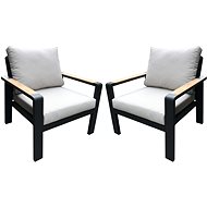 ROJAPLAST Garden armchair aluminium ROTTERDAM DUO, 2 pcs - Garden Armchair
