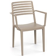 ROJAPLAST Garden armchair ROW ARMCHAIR, taupe - Garden Armchair