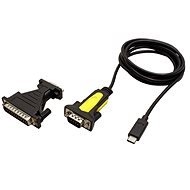 OEM USB C (M) Cable Adapter -> 1x RS232 (MD9), + FD9 / MD25 Reducer - Adapter