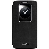 LG flipové pouzdro QuickWindow CCF-240G Black pro LG G2 (D802) - Puzdro na mobil