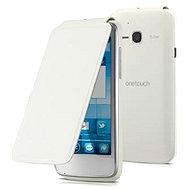 ALCATEL ONE TOUCH M´POP Flip Cover White - Softcase-Handyhülle