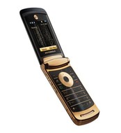 Luxusní pozlacený telefon Motorola RAZR2 V8 Luxury Edition černý (black) - Mobile Phone
