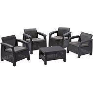 Allibert Set CORFU QUATRO anthracite - Garden Furniture