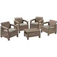 Allibert Set CORFU QUATRO Cappuccino - Garden Furniture