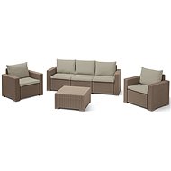 Allibert Set CALIFORNIA 3 SEATERS cappuccino - Garden Furniture